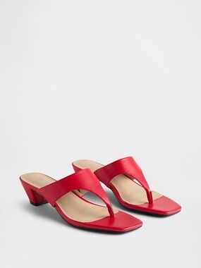 GAP red kitten heel sandals